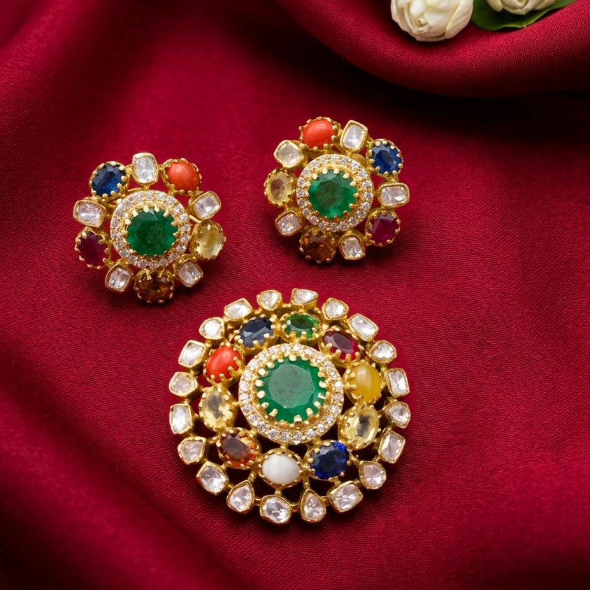 Navaratna Moissanite set